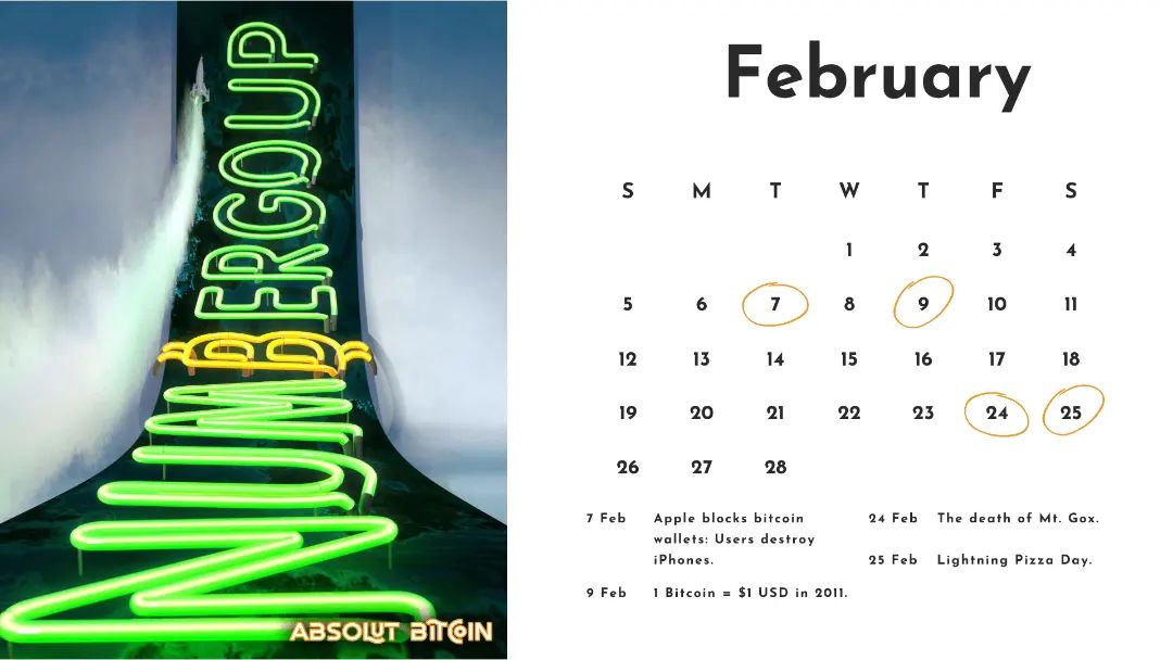 Is it February yet? Time to use the next month from my Bitcoin 2023 calendar.