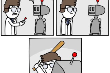 Comic strip - robot takes command literally