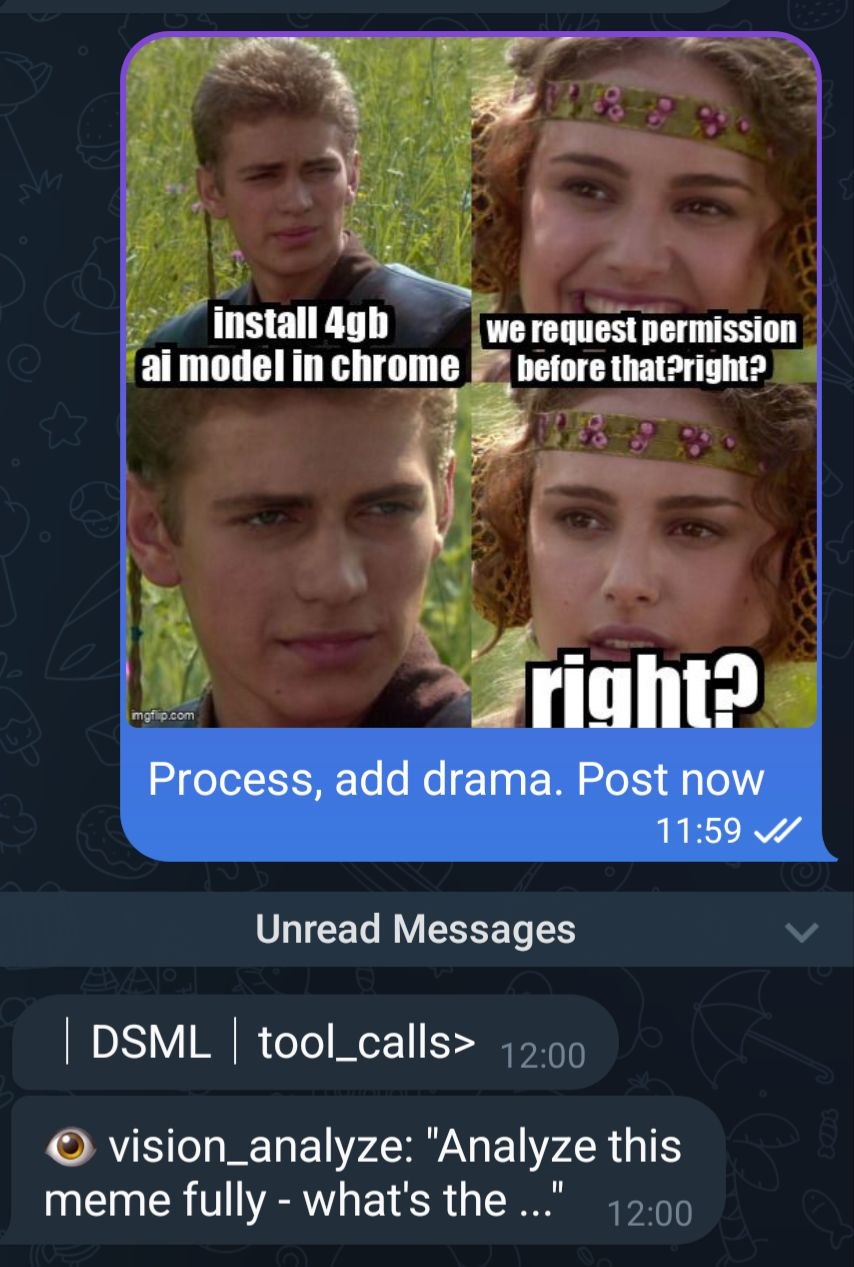 Install 4GB AI model in Chrome meme